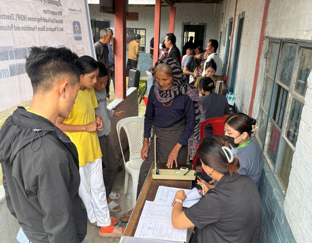 The free cancer screening cum multispeciality health camp conducted at Mima village Government Middle School on July 12.